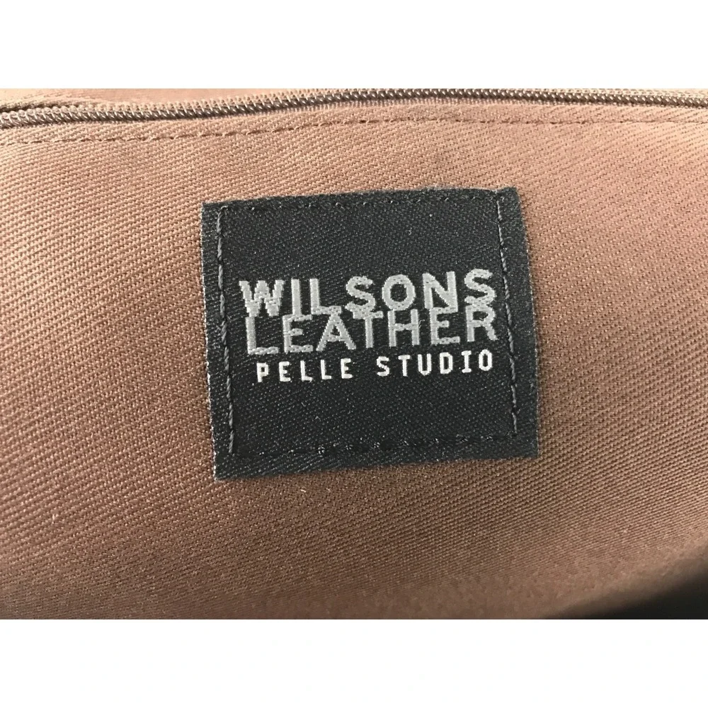 Wilsons Leather Pelle Studio Backpack Womens‎ Brown Inner Pocket Size Medium